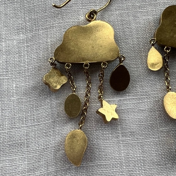 Grainne Morton Cloud & Rain Chain Drop Earrings - Picture 7 of 8